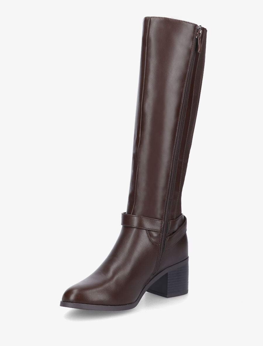 Bottes à contrefort élastiqué - Marron - 3