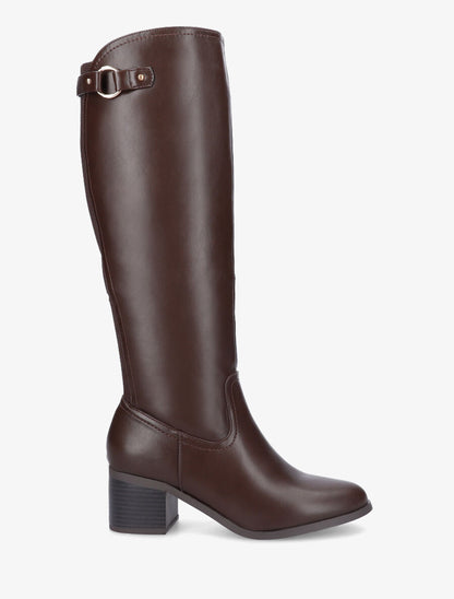 Bottes à contrefort stretch - Marron - 5