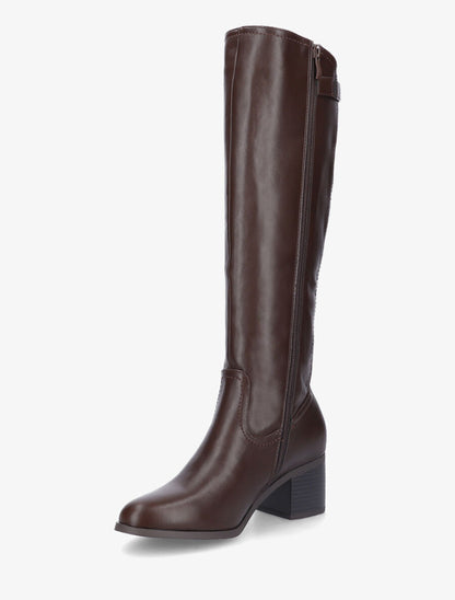Bottes à contrefort stretch - Marron - 3