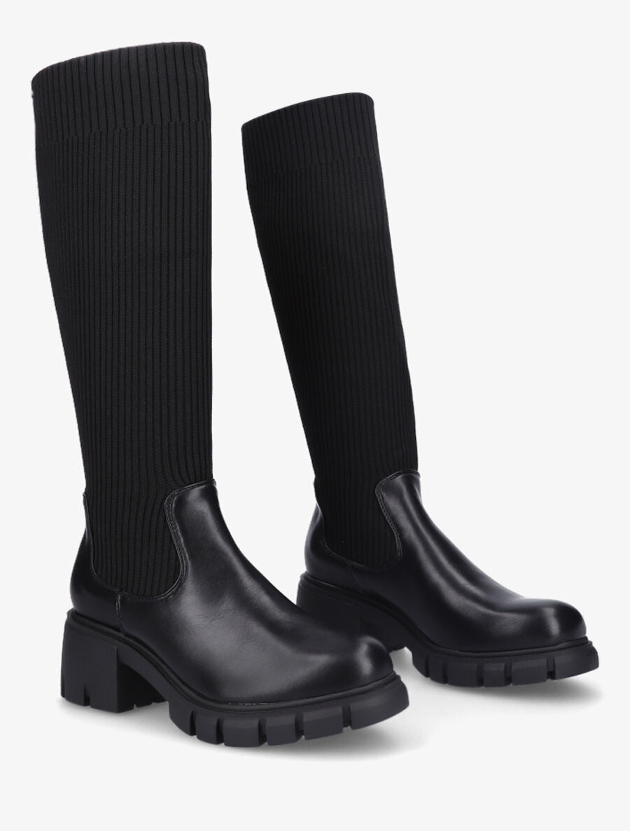 Bottes chaussettes à semelle crantée - Noir - 4