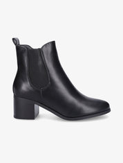 Bottines en simili à talon - Noir - 5
