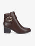 Bottines à bride dorée décorative - Marron - 5