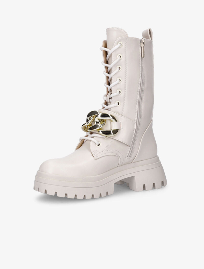 Boots montantes à maillons - Beige - 4