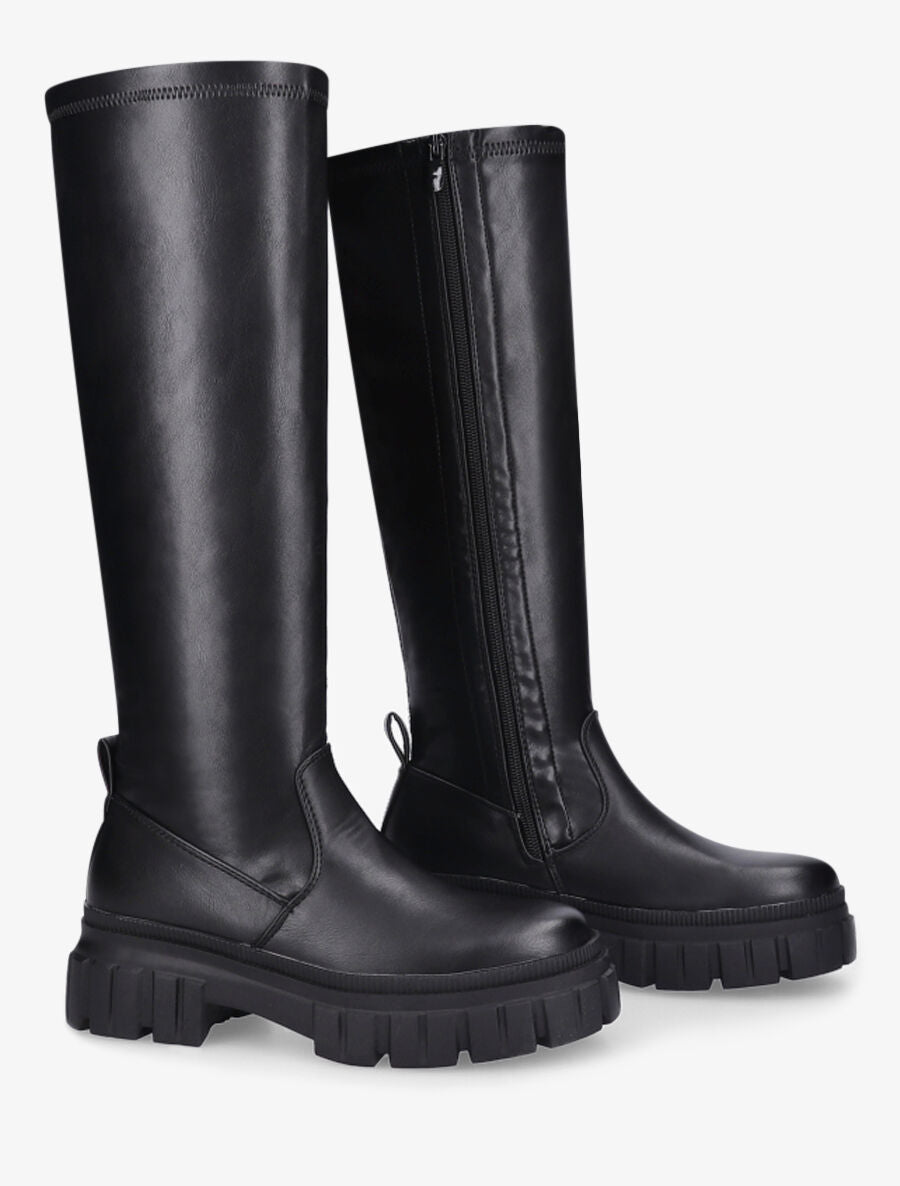 Bottes à plateforme et semelle crantées - Noir - 4