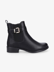 Bottines à contrefort irisé et sanglé - Noir - 1