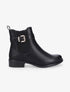 Bottines à contrefort irisé et sanglé - Noir - 1