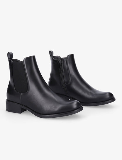 Boots style chelsea en simili - Noir - 4