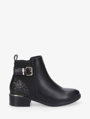 Bottines à contrefort pailleté et sanglé - Noir - 2
