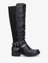 Bottes bi-matière à multi lanières irisées et python - Noir - 5