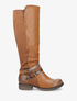 Bottes bi-matière à multi lanières irisées et python - Camel - 5