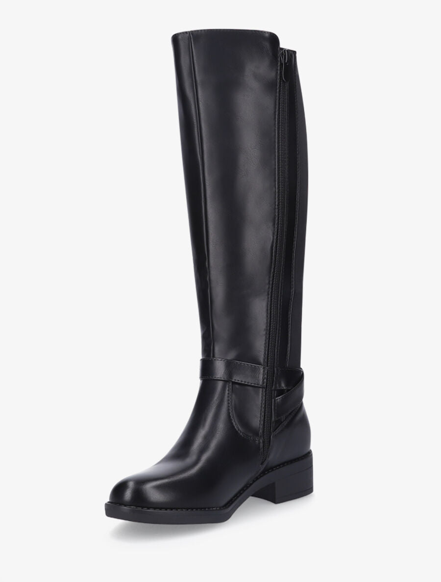 Bottes élastiquées à boucle - Noir - 3