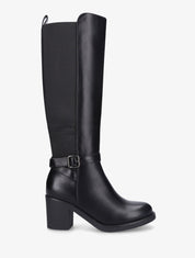 Bottes élastiquées à talon - Noir - 5