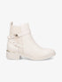 Bottines en simili à doubles sangles - Beige - 1