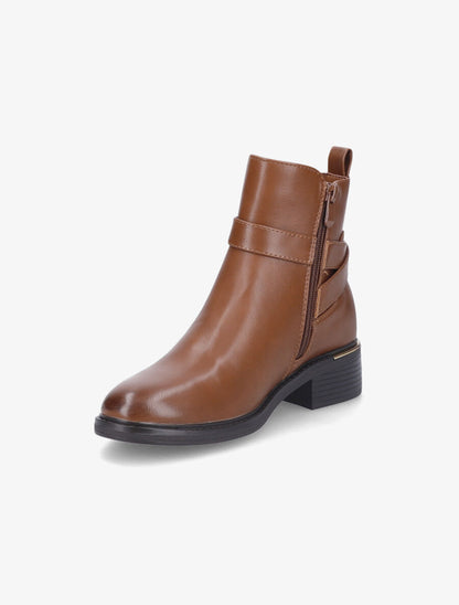 Bottines à contrefort à empiècement métal - Camel - 3