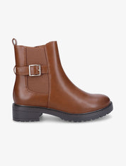 Bottines classiques élastiquées à boucle - Camel - 1