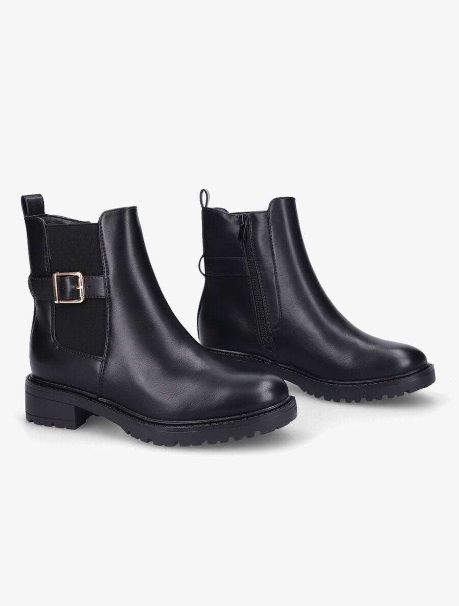 Bottines classiques élastiquées à boucle - Noir - 4