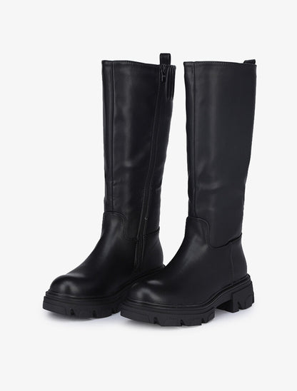 Bottes classiques en simili - Noir - 4