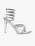 Sandales à talons aiguilles et strass - Argent - 5