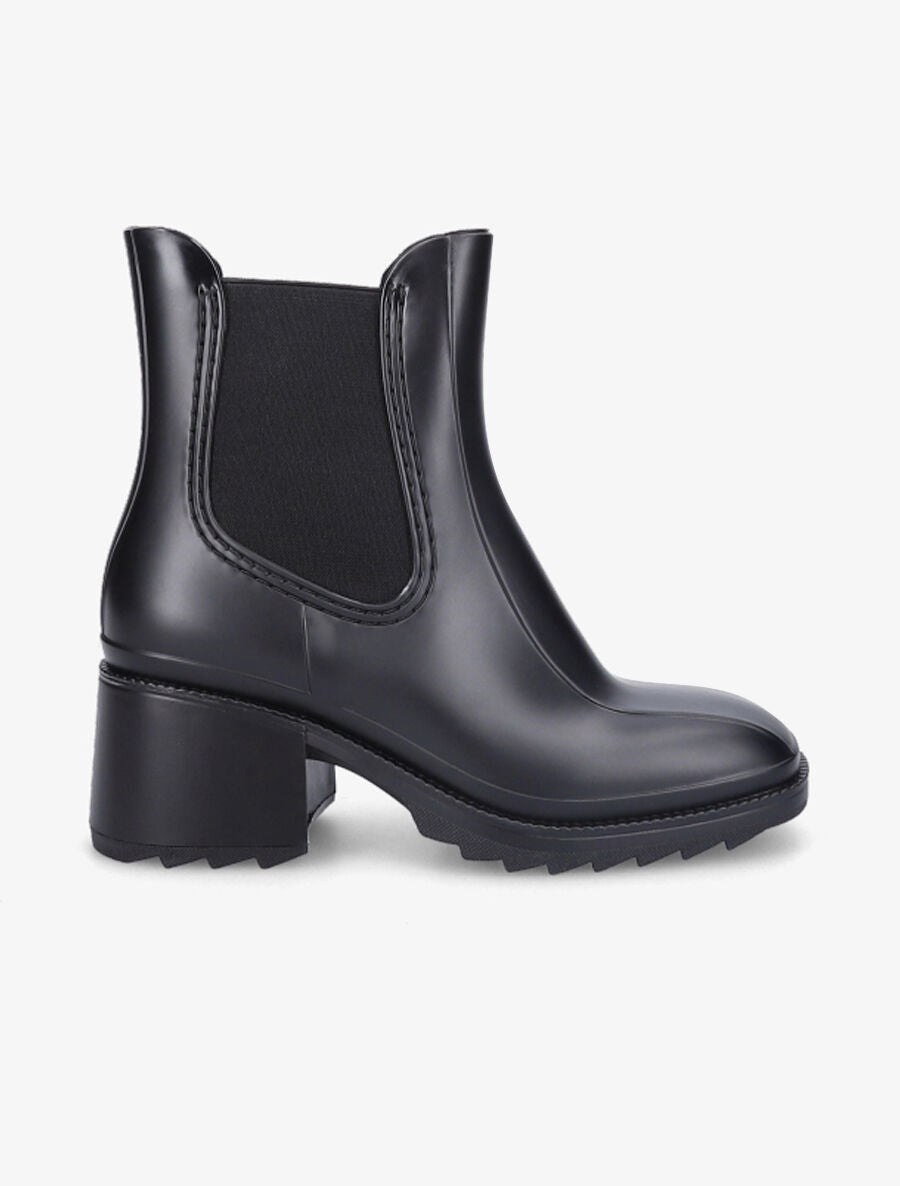 Bottines élastiquées en caoutchouc - Noir - 5