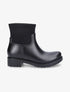 Bottines en caoutchouc et tissu - Noir - 1