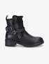 Bottines en simili et en suédine - Noir - 5