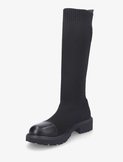 Bottes style chaussettes en maille - Noir - 3