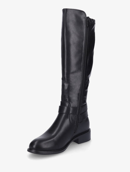 Bottes cavalières à boucle fantaisie - Noir - 3