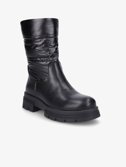 Bottines bi-matière matelassées - Noir - 2