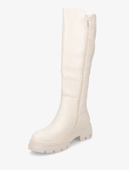 Bottes à boucle et semelles crantées - Beige - 3