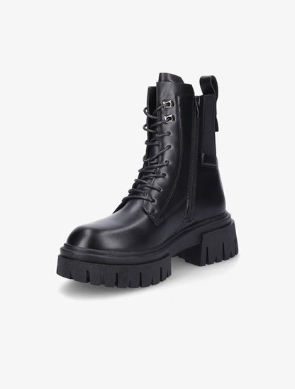 Bottines militaire élastiquées en simili - Noir - 3
