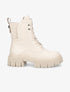 Bottines militaire élastiquées en simili - Beige - 1
