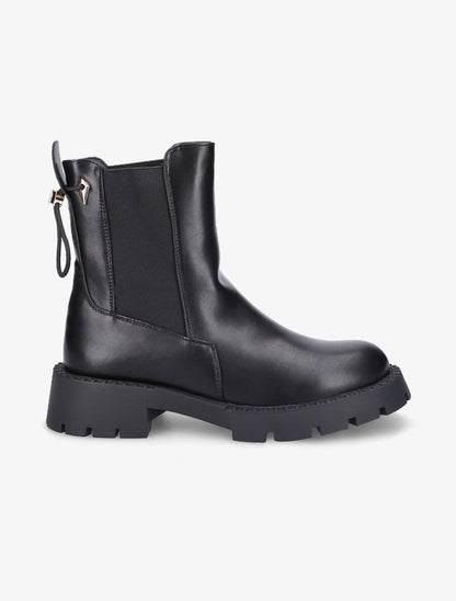Chelsea boots en simili à liens - Noir - 1