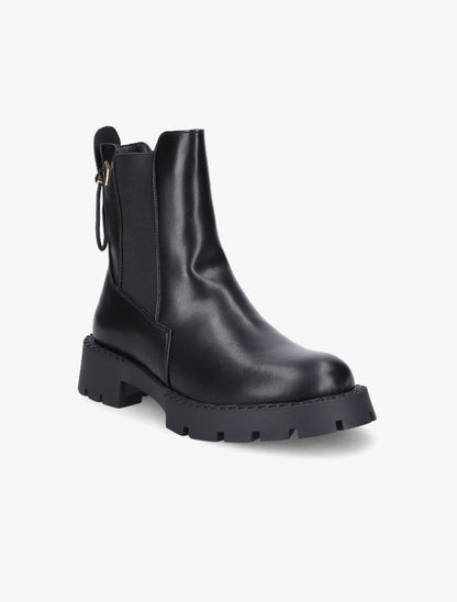 Chelsea boots en simili à liens - Noir - 2