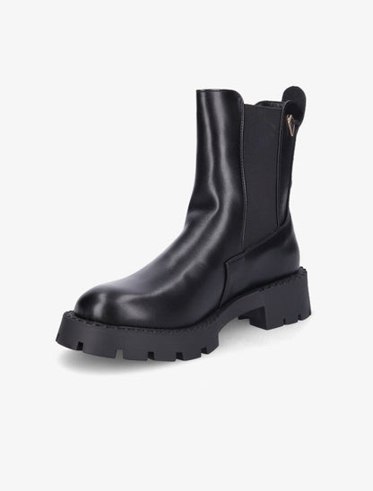 Chelsea boots en simili à liens - Noir - 3