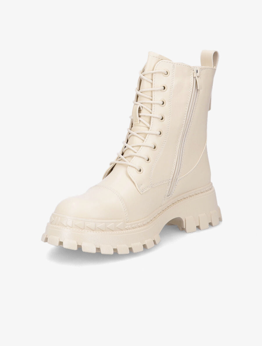 Boots militaire à zip - Beige - 3