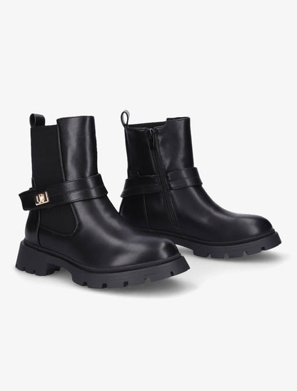 Bottines élastiquées à scratch - Noir - 4