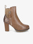 Bottines à contrefort pailleté - Taupe - 5