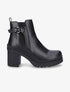 Bottines élastiquées à talon - Noir - 1