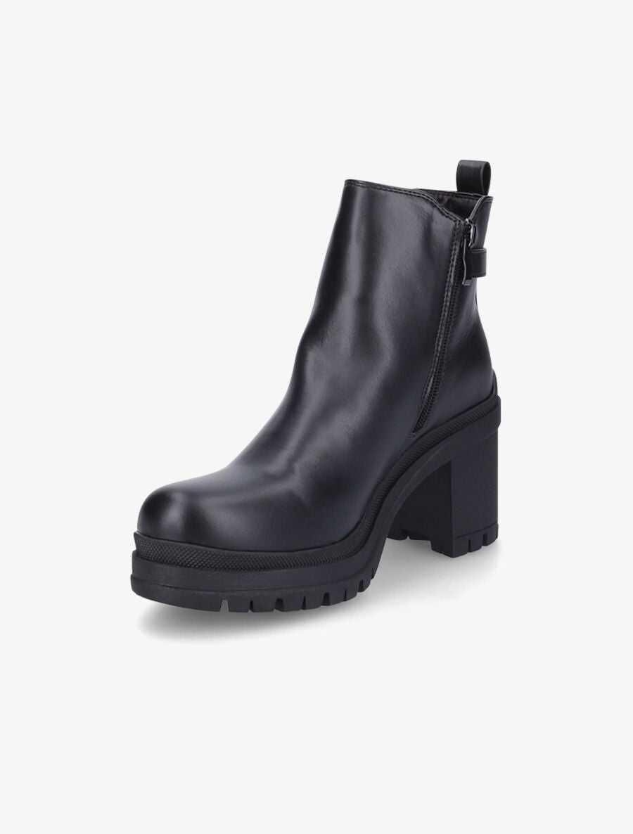 Bottines élastiquées à talon - Noir - 3