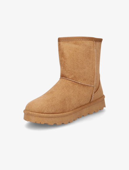 Boots fourrées en suédine - Camel - 3