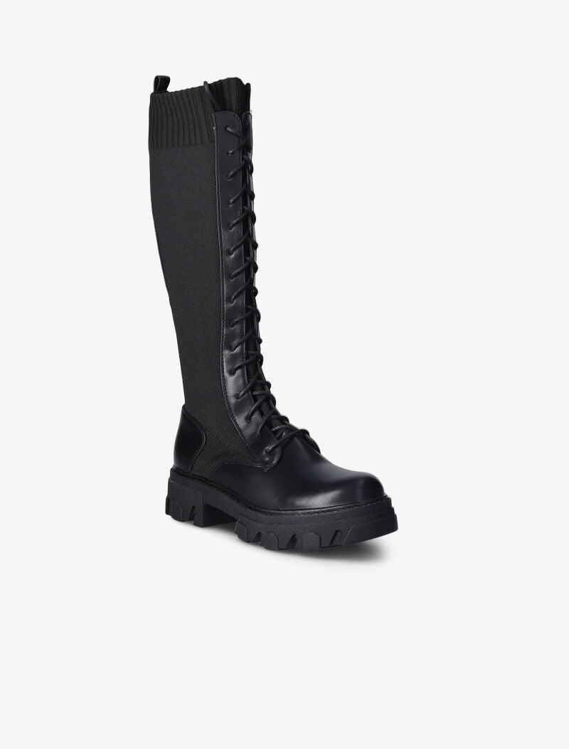 Bottes bi-matière à lacets - Noir - 3