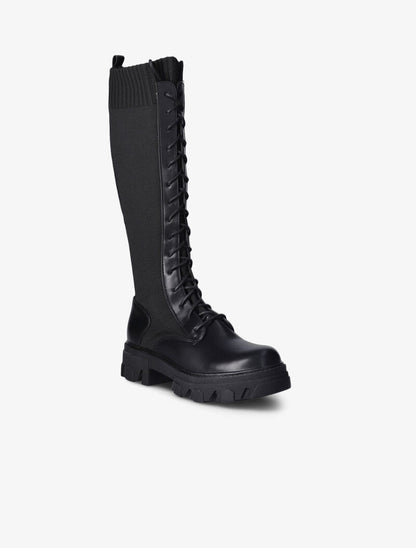 Bottes bi-matière à lacets - Noir - 3