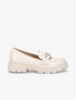 Mocassins en simili semelle chunky - Beige - 5