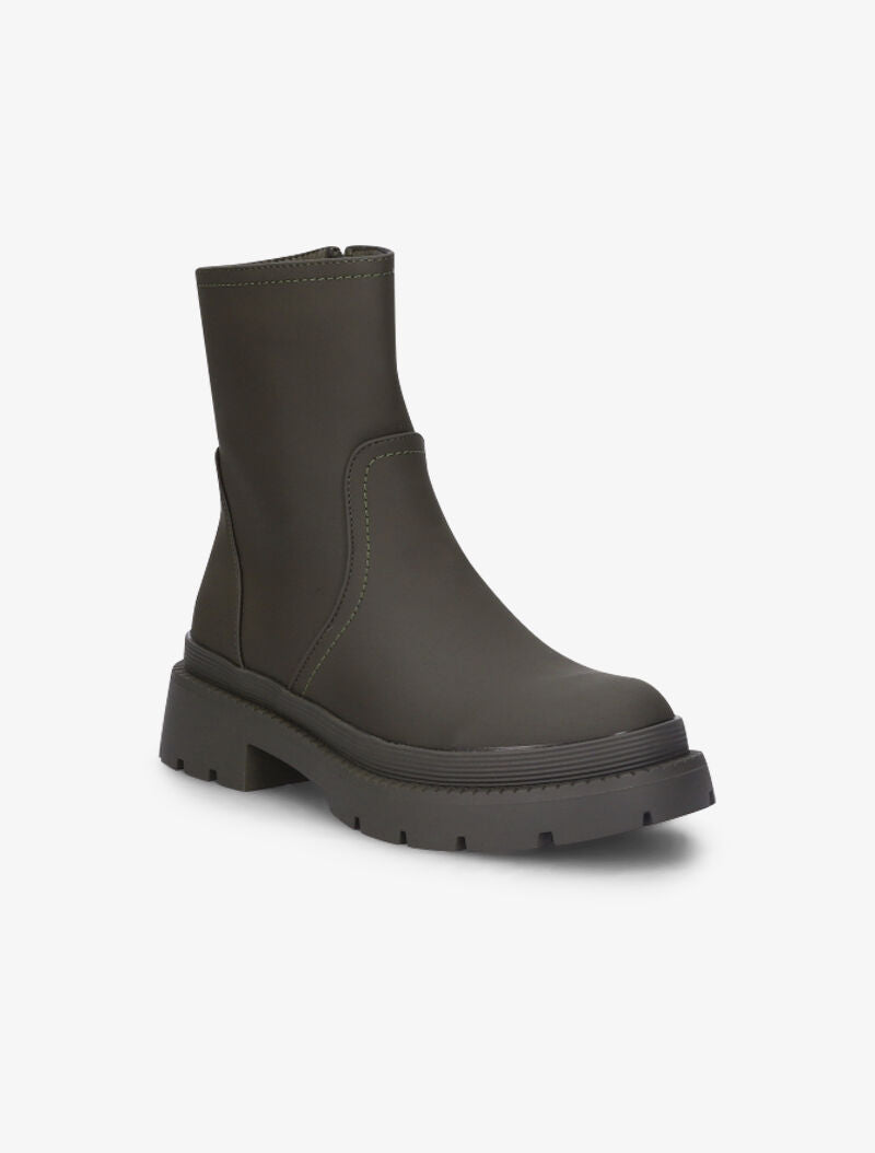 Bottines à semelles crantées - Kaki - 3