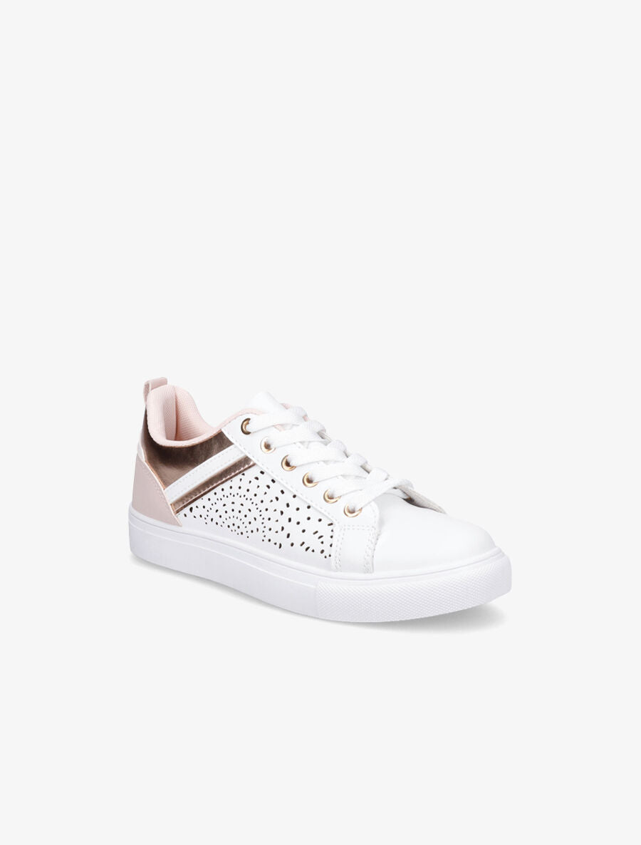 Baskets perforées à empiècements irisés - Rose gold - 2