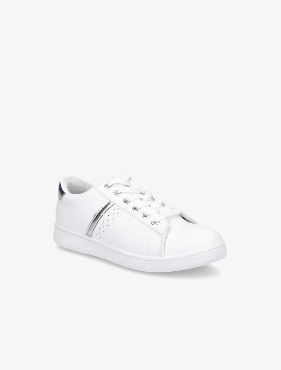 Sneakers à contrefort contrastant - Argent - 2