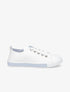 Sneakers à oeillets ornés de strass - Bleu ciel - 1