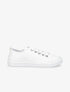Sneakers à oeillets ornés de strass - Blanc - 1