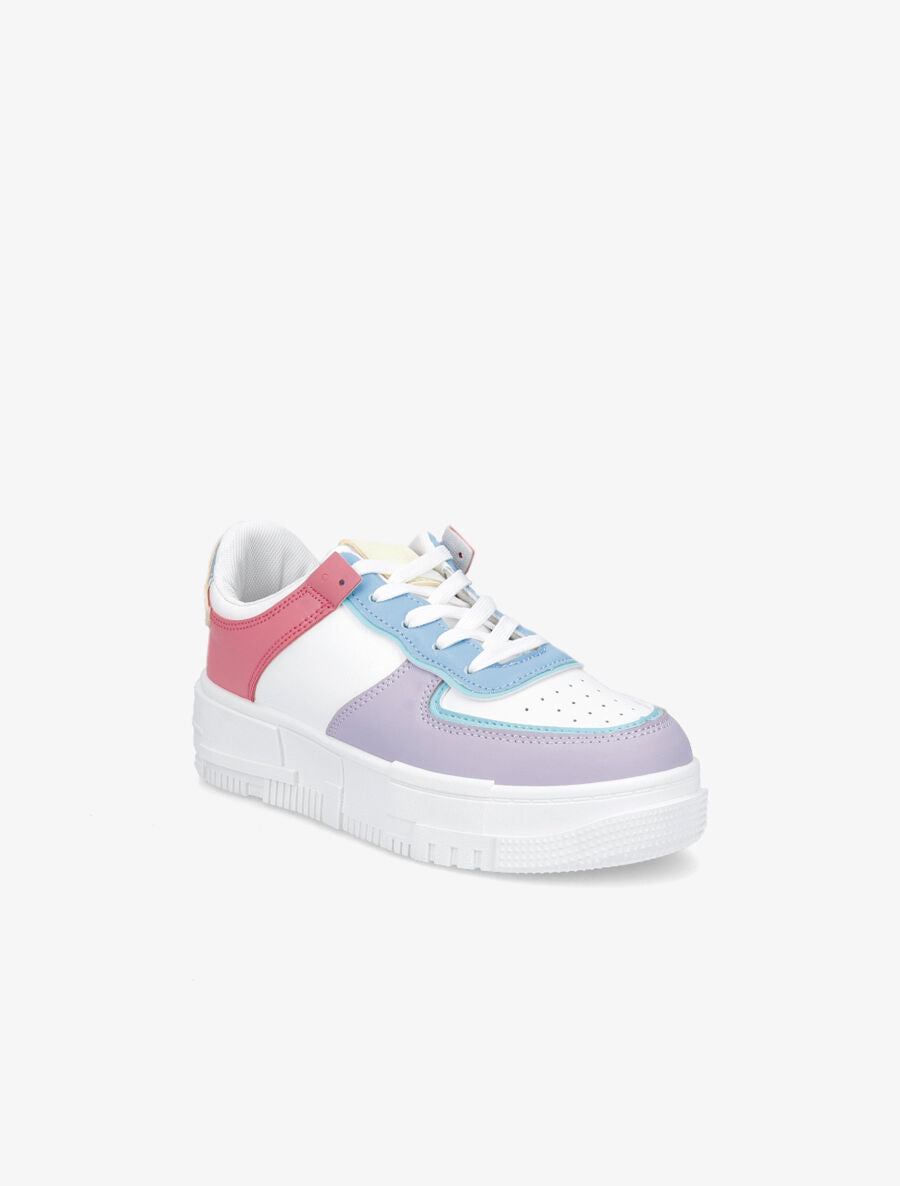 Sneakers à plateforme et couleurs contrastantes - Lilas - 2