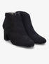 Bottines à talon en suédine - Noir - 1